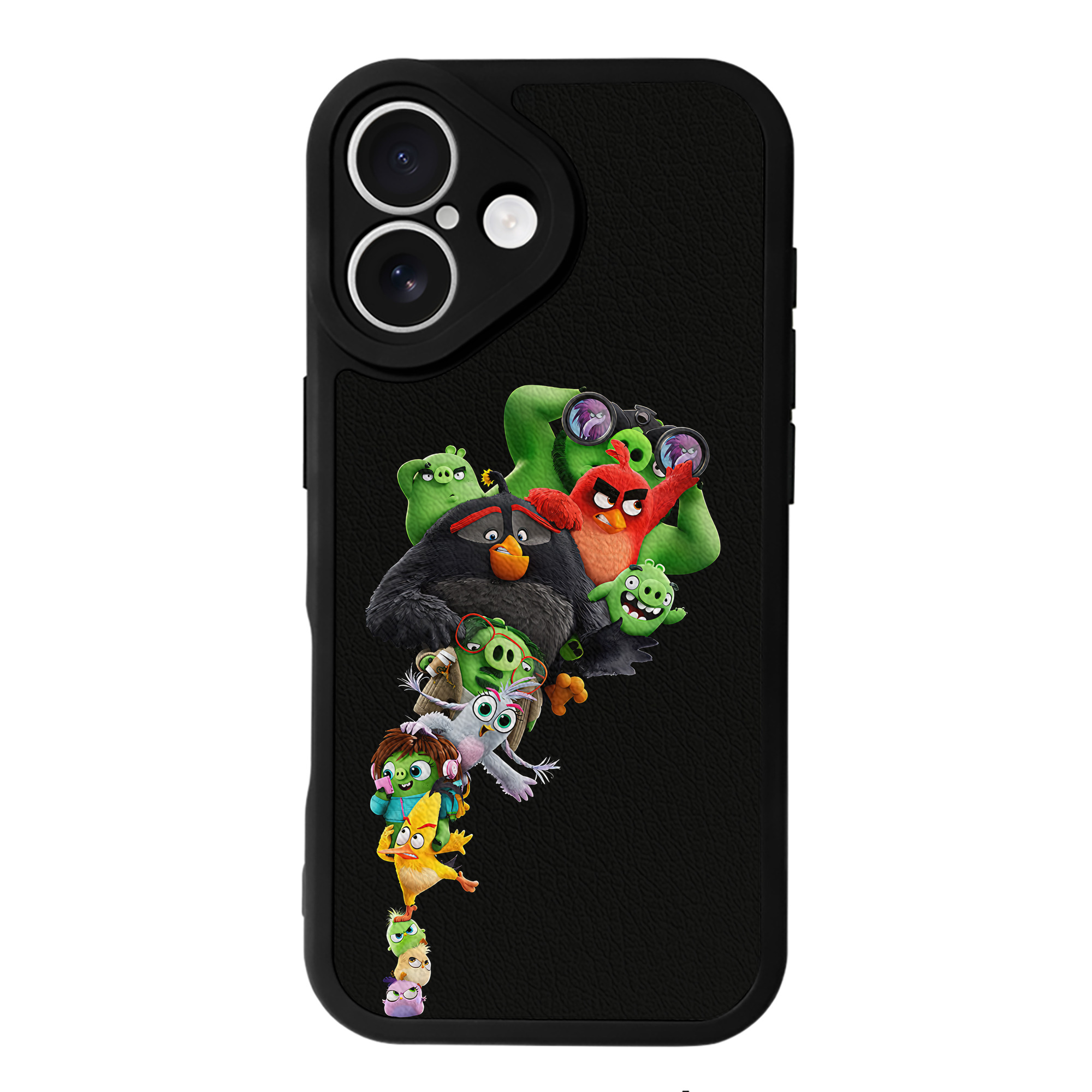 （画像用） Angry Birds アングリーバード 【iPhone 16シリーズ対応】シリコンスマホケース（レザー調） 材質：シリコン